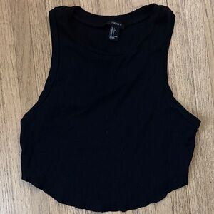 Forever 21 Black Cropped Tank Top